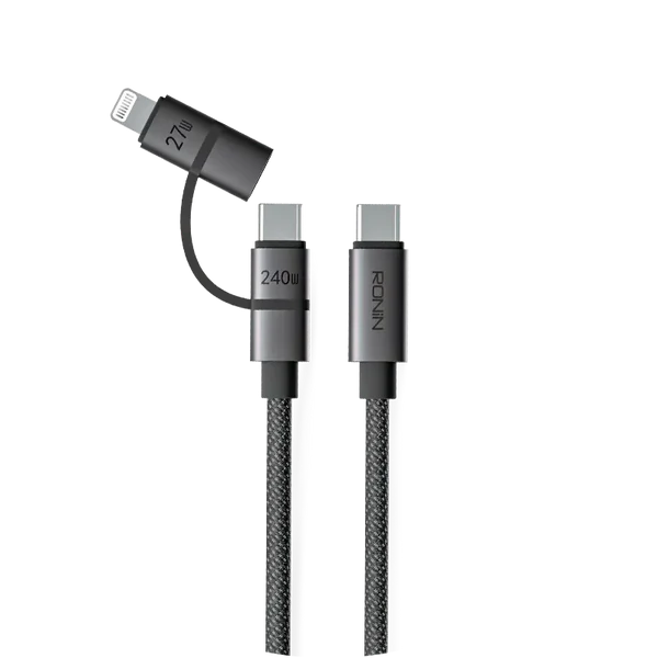 RONIN R-2020 XCEED 2-in-1 Cable – Dual Charging & Data for Multiple Devices