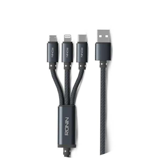 RONIN R-2015 SMASH 3-in-1 Cable – Multi-Device Charging & Data