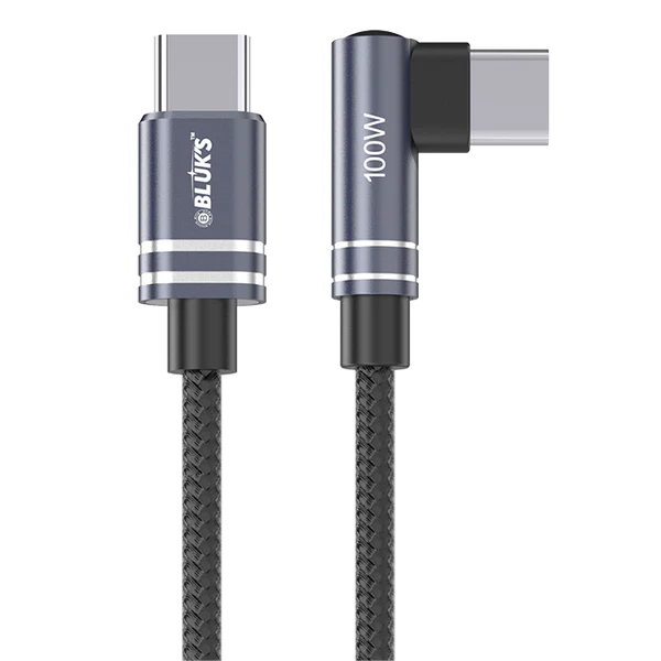 Bluks BX-463 100W Fast Charging Sync & Data Cable – Type-C PD High-Speed Charge & Transfer