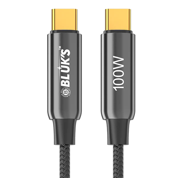 Bluks BX-471 100W Fast Charging Sync & Data Cable – Type-C PD High-Speed Charge & Transfer