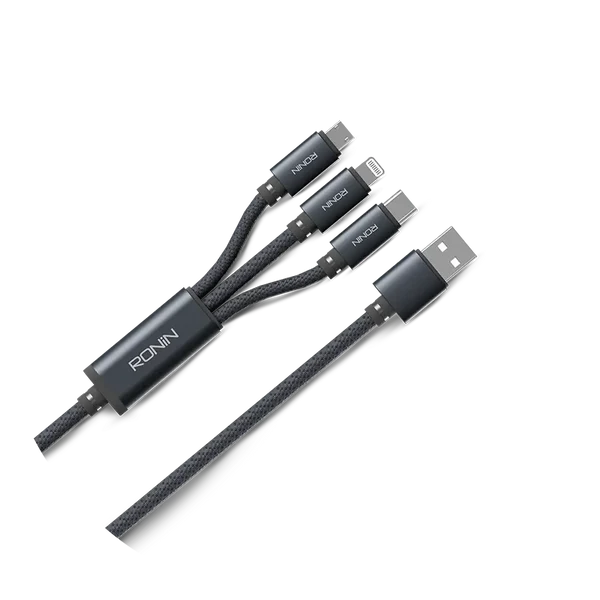 RONIN R-2015 SMASH 3-in-1 Cable – Multi-Device Charging & Data