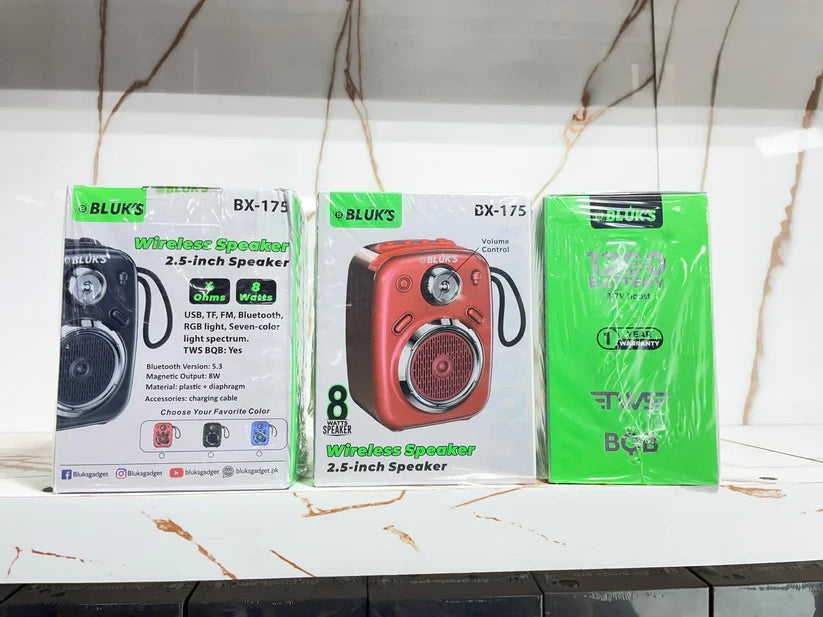 BLUK BX-175 Wireless Bluetooth Speaker – Portable 2.5-Inch Speaker