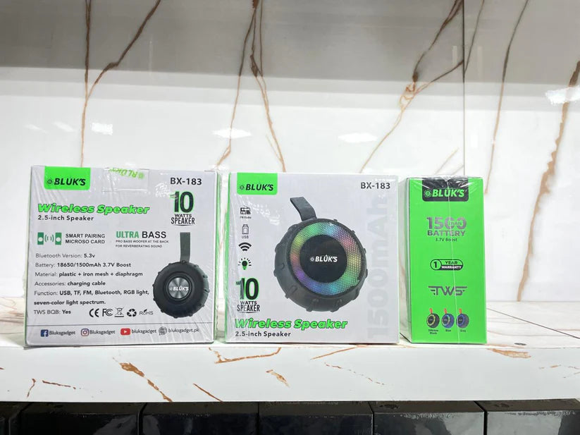 BLUK BX-183 Portable Wireless Bluetooth Speaker – Compact & Powerful Sound