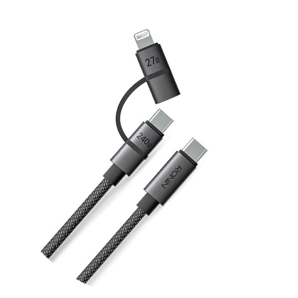 RONIN R-2020 XCEED 2-in-1 Cable – Dual Charging & Data for Multiple Devices